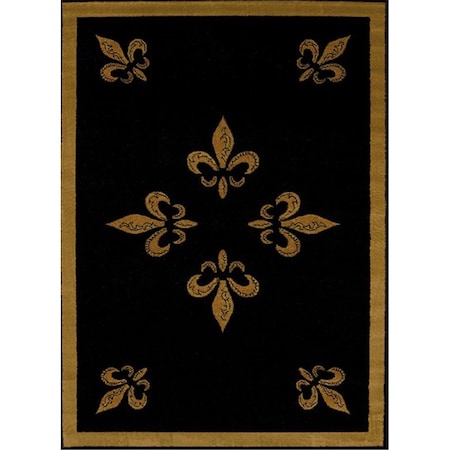 Rlm Distribution 7 ft. 10 in. x 10 ft. 6 in. Affinity FDL Oversize Rug, Black HO818357